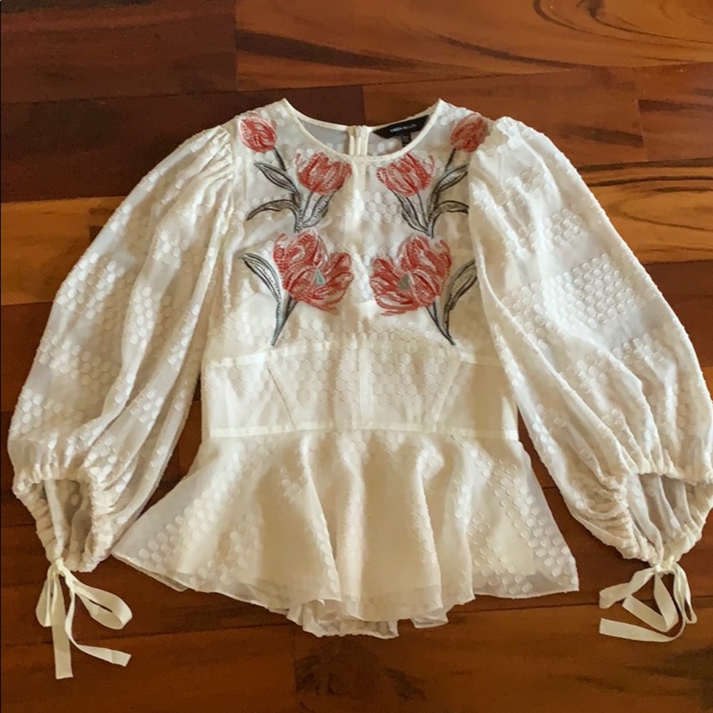 fancy white blouse